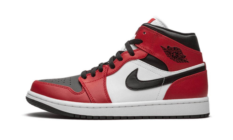 Nike Air Jordan 1 Mid Chicago Sort Toe – billige nike sko,billige adidas sko,air max sko